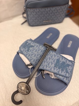 Michael kors slides mk palmer blue