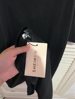 Vestido largo negro manga larga Shein Talla S