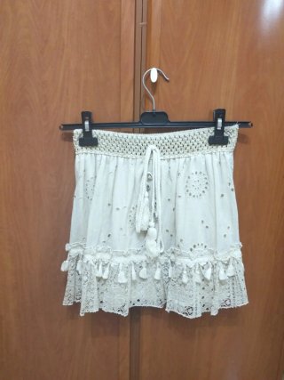 Falda boho encaje de Azara París, talla S/M