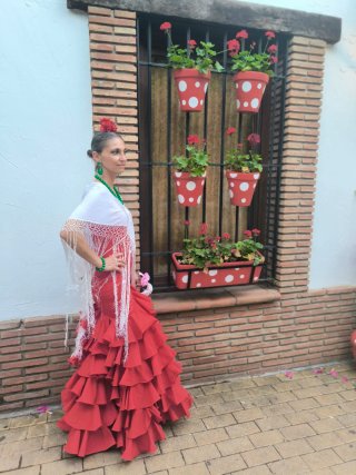Vestido de gitana flamenca rojo
