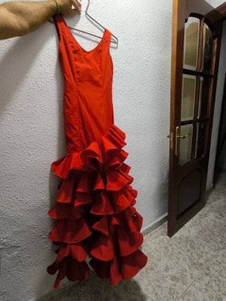 Vestido de gitana flamenca rojo