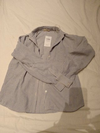 Camisa de rayas azul y blanco Talla L
