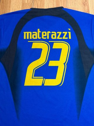 Camiseta Italia Materazzi #23 Retro Italia talla M