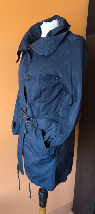 Parka Zara Azul Marino Impermeable Talla M
