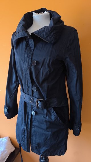 Parka Zara Azul Marino Impermeable Talla M