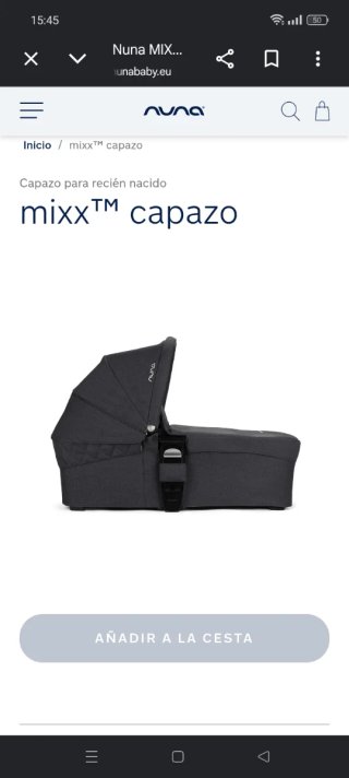 Capazo de bebé Nuna Mixx + sacos invierno
