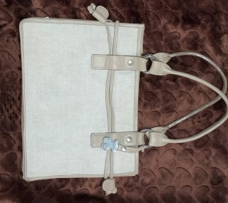 Bolso Tous Beige Lona y Piel Vintage