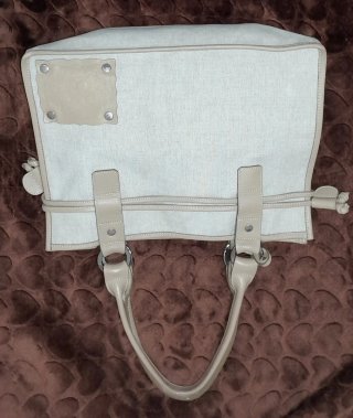 Bolso Tous Beige Lona y Piel Vintage