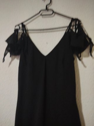 Vestido gasa El Corte Inglés negro