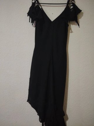 Vestido gasa El Corte Inglés negro