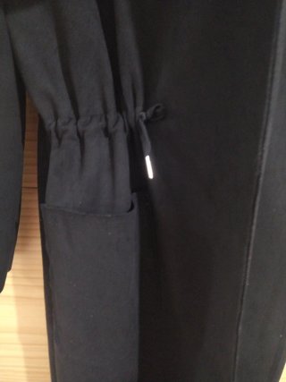 Abrigo parka negro largo
