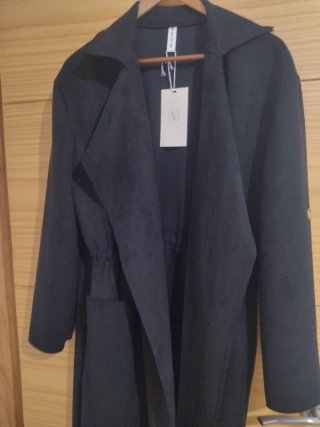 Abrigo parka negro largo