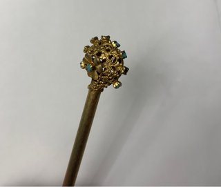Bolígrafo bañado en oro con piedras marinas