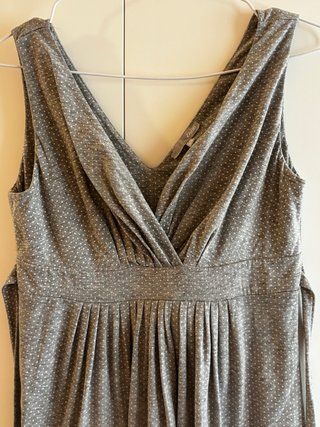 Vestido Etam lunares gris talla 38