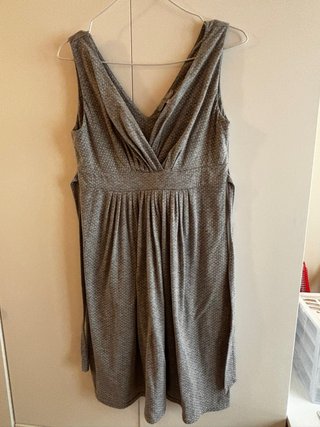 Vestido Etam lunares gris talla 38