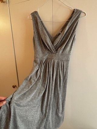 Vestido Etam lunares gris talla 38
