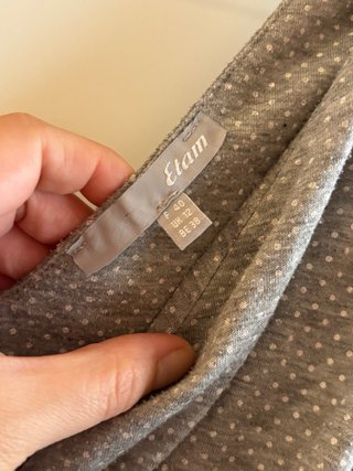 Vestido Etam lunares gris talla 38