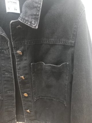 Chaqueta tejana negra Lefties Talla S