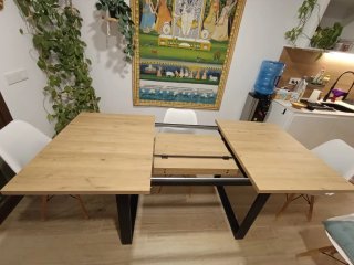 Mesa Rectangular Extensible Madera y Metal
