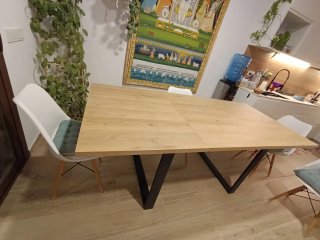 Mesa Rectangular Extensible Madera y Metal