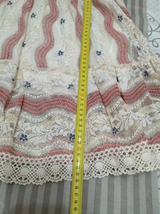 Falda corta encaje de Made in Italy, talla S/M