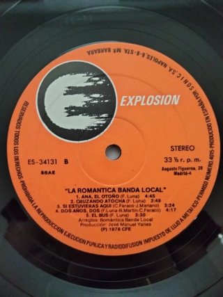 Vinilo LP La Romántica Banda Local