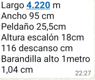 Escalera de hierro para lijar y pintar