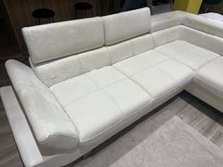 Sofá chaise longue blanco para re tapizar