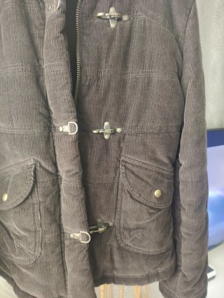 Abrigo Zara plumífero marrón Talla S