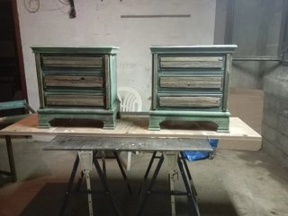 Mesitas de noche rústicas de madera