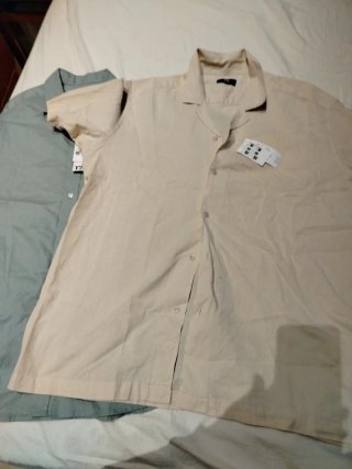 Camisa TEX verde talla XL 0 Camisa tax beige xl