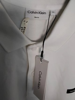 Polo Calvin Klein Blanco Talla XXL