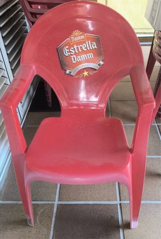 Silla Jardín Estrella Damm Roja