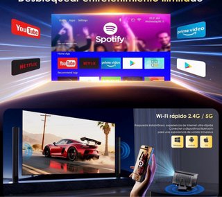 Proyector Portátil ZENTALITY WiFi 6 Bluetooth 5.1