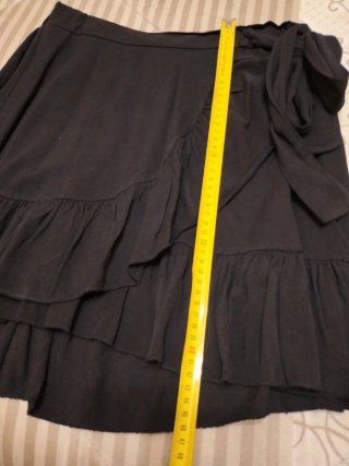 Falda cruzada negra Talla S/M