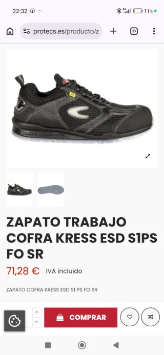 ZAPATO TRABAJO COFRA KRESS ESD S1PS FO SR