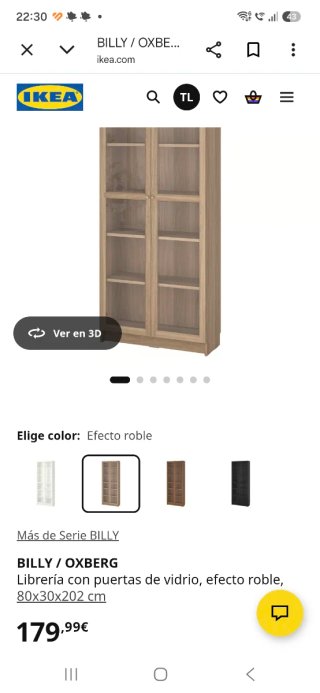 Estantería Billy efecto roble