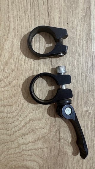 Dos abrazaderas sillín bici