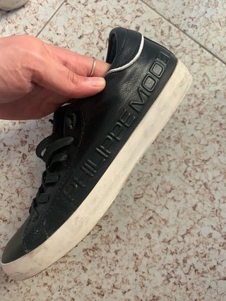 Sneakers Philippe Model Pelle Nera Donna 40
