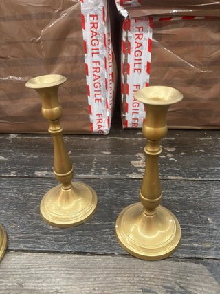 Candelabros de latón vintage