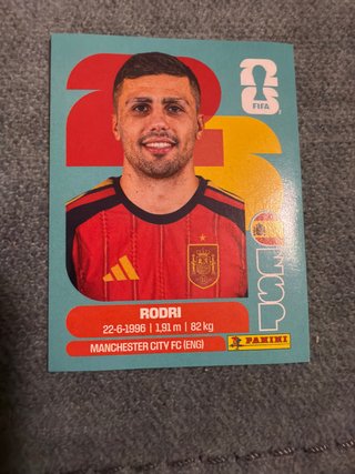 Cromo Rodri España Mundial 2026 Panini