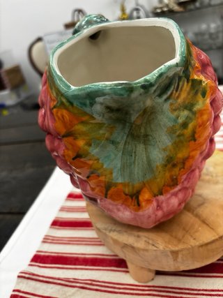 Jarra cerámica barbotine italiana