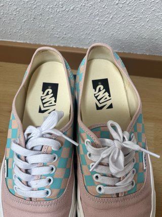 Zapatillas Vans Checkerboard Rosa y Turquesa