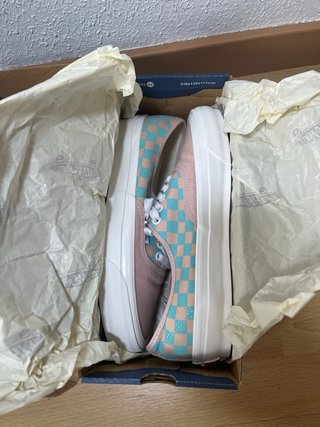 Zapatillas Vans Checkerboard Rosa y Turquesa