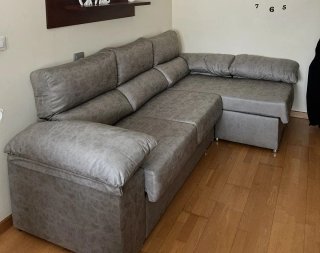Sofá modular gris 3 plazas