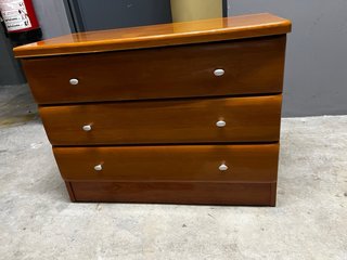 Cómoda de madera con 3 cajones