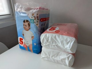 5 Paquetes Pañales Deliplus de Talla 5