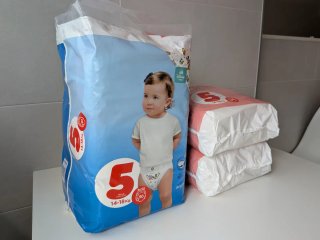 5 Paquetes Pañales Deliplus de Talla 5