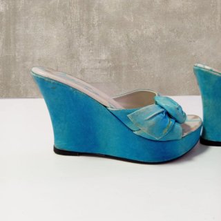 Tacones Zancos Y2K Azul