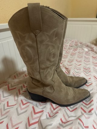 Botas cowboy altas marrones con tacón